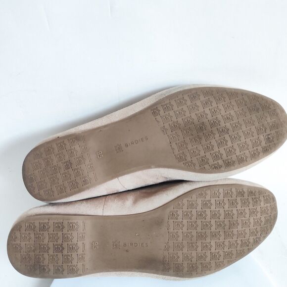 Birdies The Starling Boho Preppy 9.5 Latte Suede Loafers Flats Nuetral Camel Tan - Picture 10 of 10